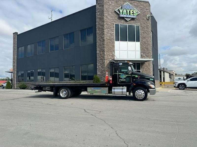 Price $80,000.00 2019 Kenworth T270 #151 2NKHHM6X6KM245509 12K Century Bed / Steel Deck / 21 feet Warn Series 12 Winch PACCAR PX-7 260 HP Allison Transmission Air Ride / Air Brakes 22.5 Alcoas Winch Remote Mileage : 296,155